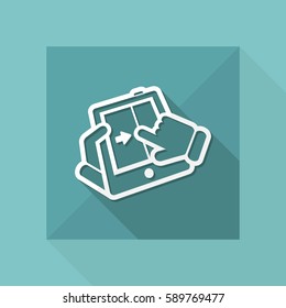 Touchscreen sliding icon