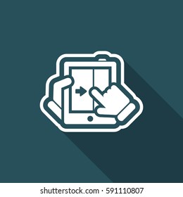 Touchscreen sliding icon
