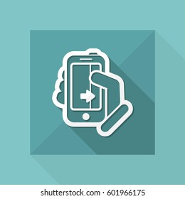 Touchscreen sliding icon