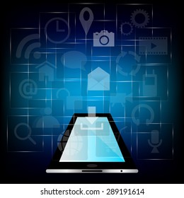 Touchscreen Smartphone with Application Icons