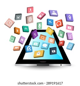 Touchscreen Smartphone with Application Icons