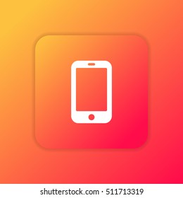 Touchscreen Smartphone orange bright app ui/ux Icon / Logo design