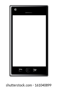 Touchscreen smartphone vector  illustration icon object
