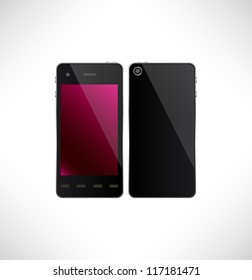Touchscreen smartphone.Smartphone original design, vector. eps 10