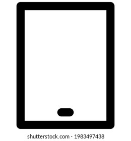Touchscreen-Tablet, Tablet, Gadget, Smartphone in Outline-Symbol