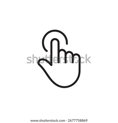 Touchscreen Tap Icon – Hand Pressing Button