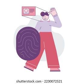 tecnología de pantalla táctil. Tecnología moderna. Ilustración vectorial en un estilo plano