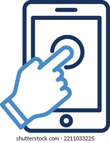 Touchscreen Vector icon which is suitable for commercial work and easily modify or edit it

