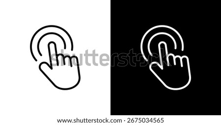 Touchscreen White Icon Collection Design