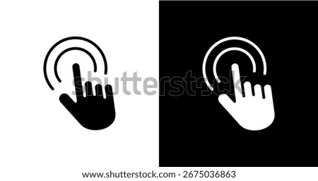 Touchscreen White Icon Collection Design