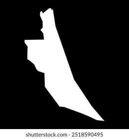 Touggourt province map, administrative division of Algeria.
