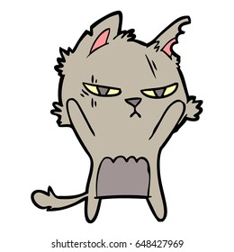 gato de dibujos animados duros