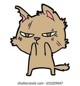 gato de dibujos animados duros