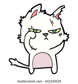 gato de dibujos animados duros