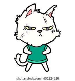 scharfe Cartoon-Katze