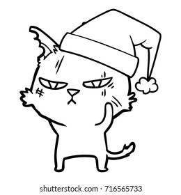 tough cartoon cat