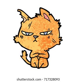 gato de dibujos animados duros