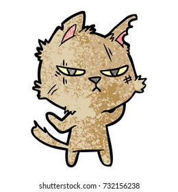 scharfe Cartoon-Katze