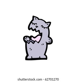 tough cat singing cartoon