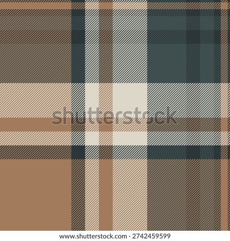 Tough fabric vector plaid, buffalo tartan background seamless. Post pattern check texture textile in orange and pastel colors palette.