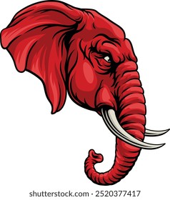 A tough looking elephant.  Political party symbol or a sports mascot.