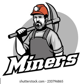 Tough Miner Hold The Pick Axe
