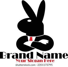 Tough rabbit logo, a simple logo that is suitable for fashion, sports apparel, pet shop, retail and other businesses