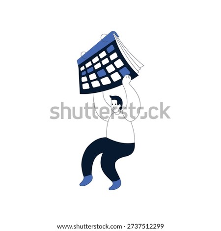 Tough schedule Vector illustration. EPS 10 file		
