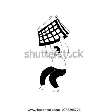 Tough schedule Vector illustration. EPS 10 file		