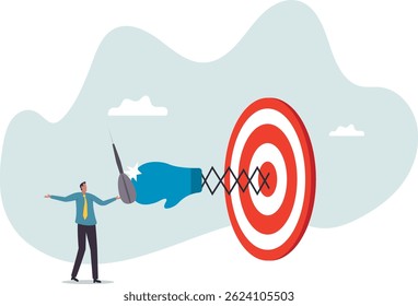 Tempo difícil ou luta de carreira, problema, dificuldade ou obstáculo para alcançar o objetivo de negócios, situação difícil de perder .character para design.
