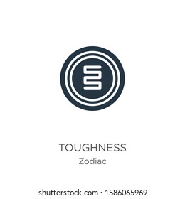 Toughness icon vector. Trendy flat toughness icon from zodiac collection isolated on white background. Vector illustration can be used for web and mobile graphic design, logo, eps10