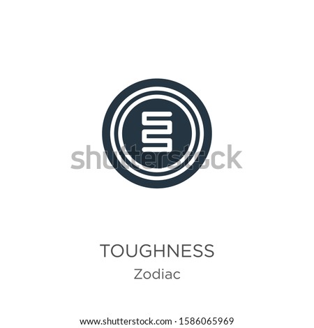 Toughness icon vector. Trendy flat toughness icon from zodiac collection isolated on white background. Vector illustration can be used for web and mobile graphic design, logo, eps10