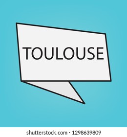 Toulouse word on a sticker- vector illustration