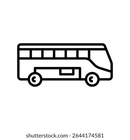 Icono de la línea de autobús. Elemento aislado de Vector. Trazo editable.