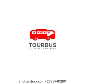 diseño vectorial del logotipo del bus de turismo