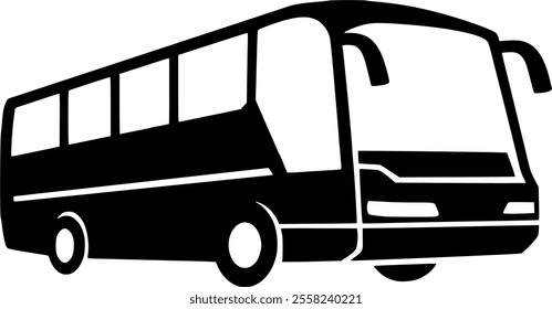 Tour Bus silhouette vector image