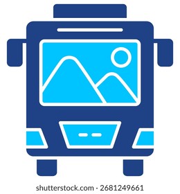 Tour Bus Simple Vector Icon Collection