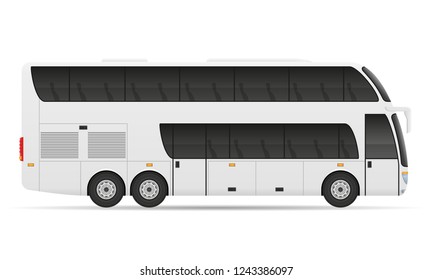 tour city bus stock vector illustration isolated on white background