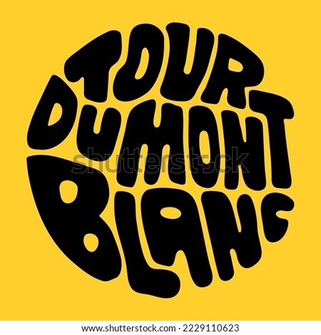 Tour du Mont Blanc logo patch design