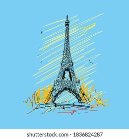 Tour Eiffel Paris Vector illustration