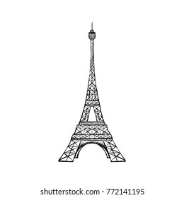 tour Eiffel romantic vector illustration
