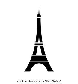 Tour Eiffel Tower in Paris, France flat vector icon for apps and websites