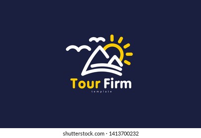 Tour Firm  logo mountains and sun