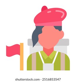 Tour Guide Flat Icons, Vector illustration