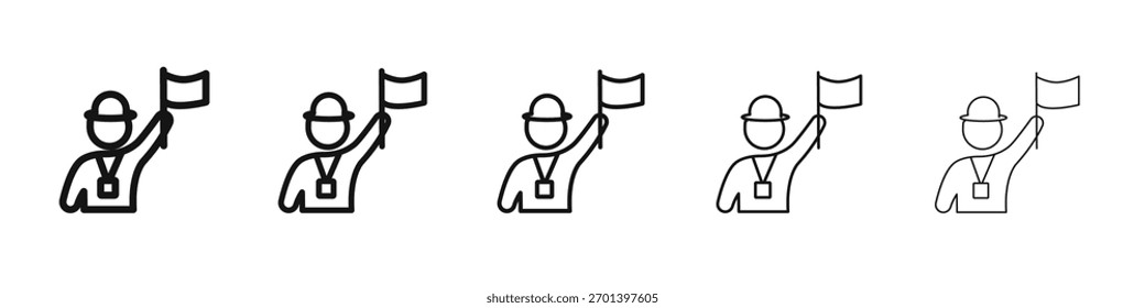 Icono de guía de turismo diseño, logotipo, App, interfaz de usuario. Ilustración vectorial, EPS