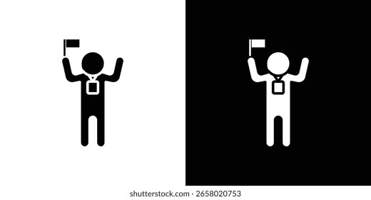 Tour guide icon of a flat style vector