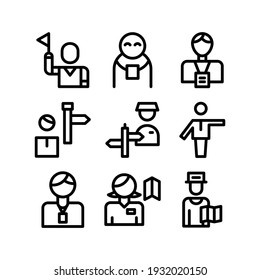 tour guide icon or logo isolated sign symbol vector illustration - Collection of high quality black style vector icons
