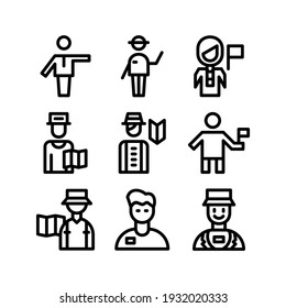 tour guide icon or logo isolated sign symbol vector illustration - Collection of high quality black style vector icons
