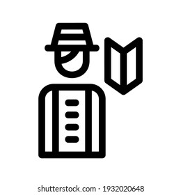 tour guide icon or logo isolated sign symbol vector illustration - high quality black style vector icons
