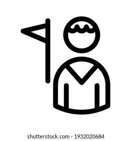 icono de guía turístico o logotipo símbolo de seña aislado ilustración vectorial - iconos vectoriales de estilo negro de alta calidad
